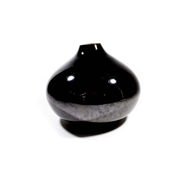 Black Lustre Hue Small | Te Rongo Kirkwood – New Zealand Glassworks