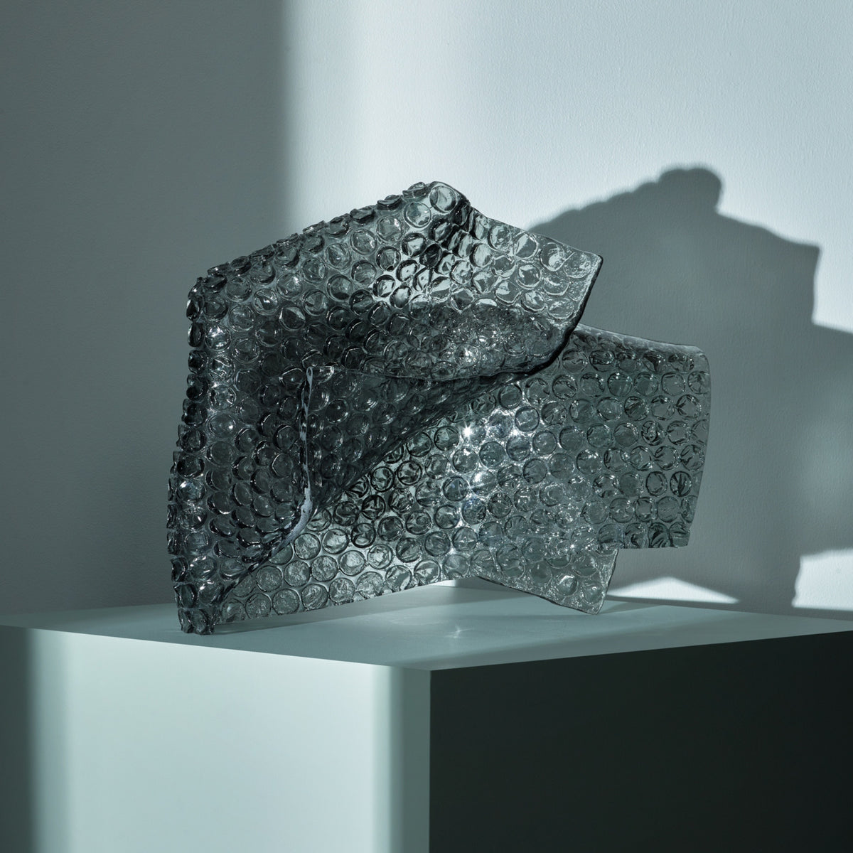 Folded Bubble Wrap in Grey Simon Lewis Wards New Zealand Glassworks